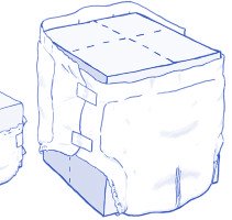 An adult baby cube