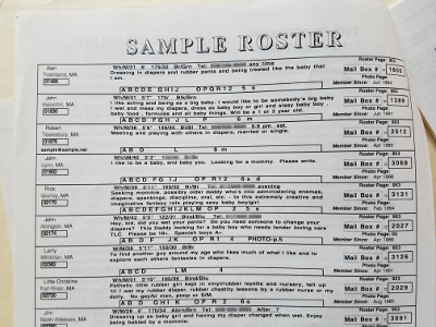 a latter sample roster